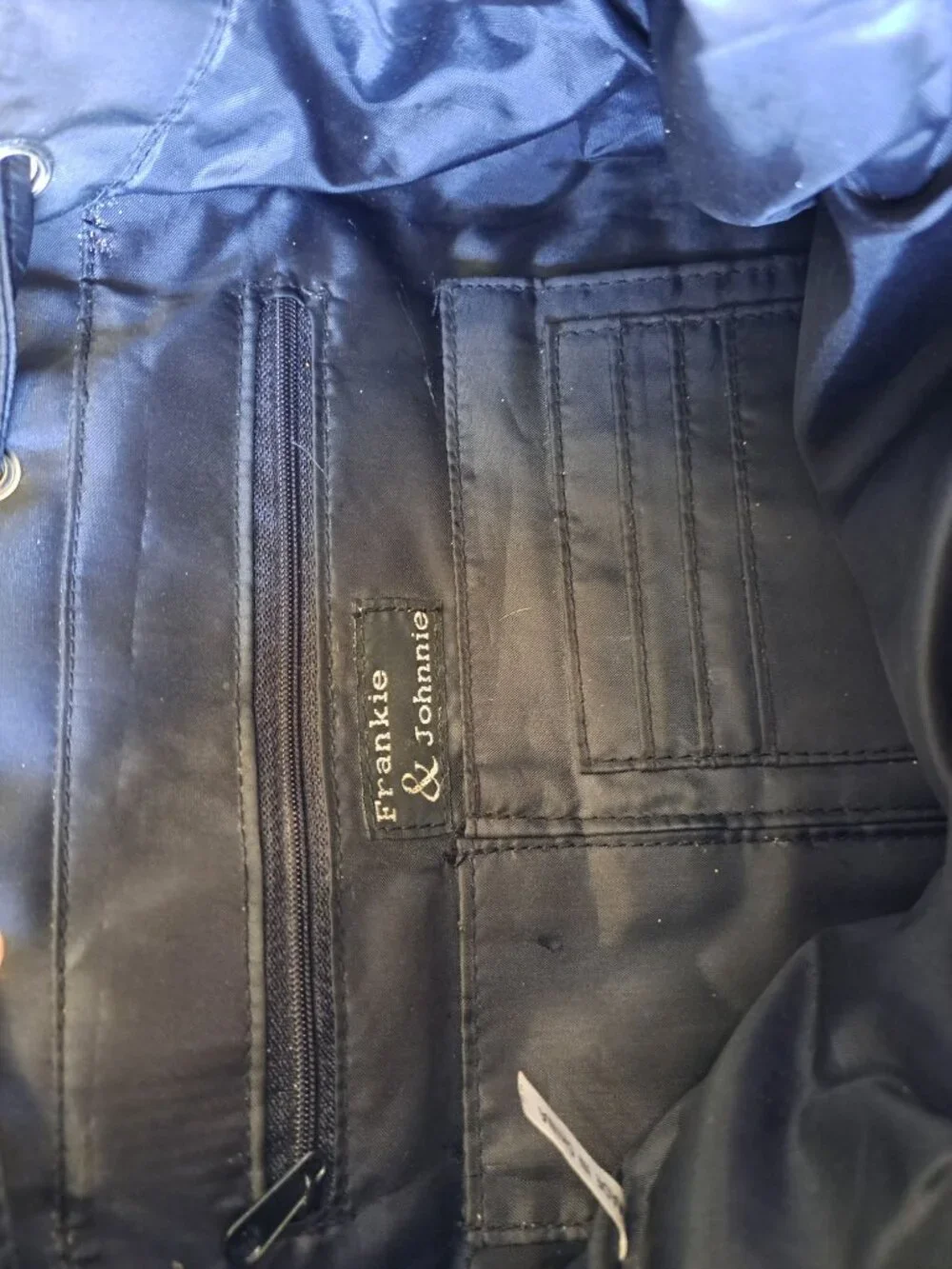 Frankie & Johnnie Backpack Black Nylon Purse Travel - Picture 6 of 9